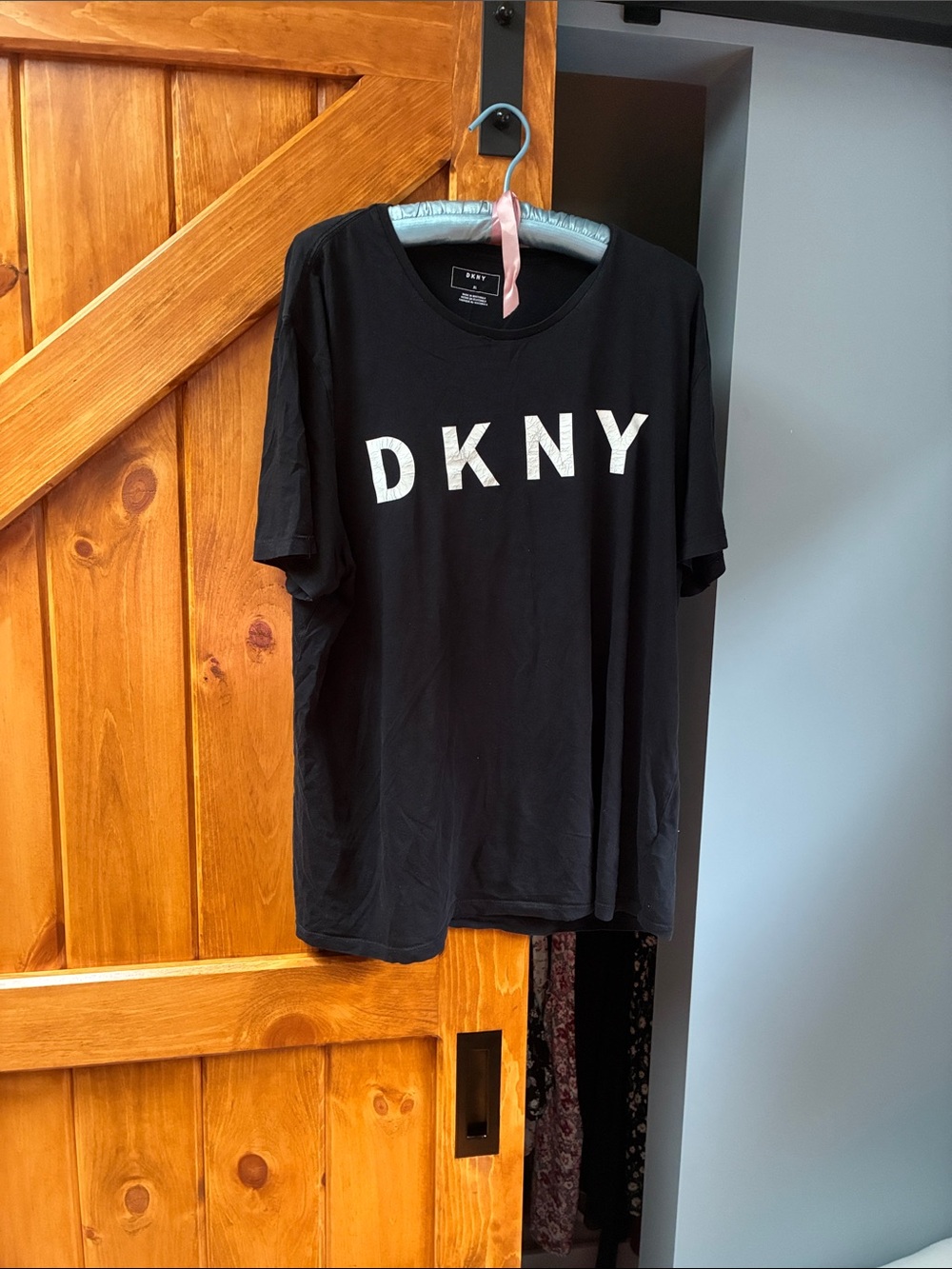 DKNY Black Tee with White Logo